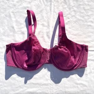 Wacoal Back Appeal Underwire Bra 36DD Magenta Pink 855303